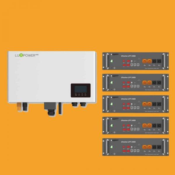 Lux 3.6kw Hybrid Inverter + 12kw Battery Storage